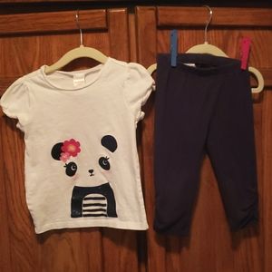 Gymboree glitter panda outfit